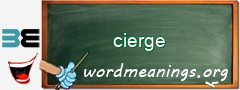 WordMeaning blackboard for cierge